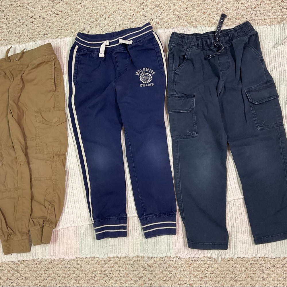 3 pair, Kids Khaki & Navy Blue Jeans